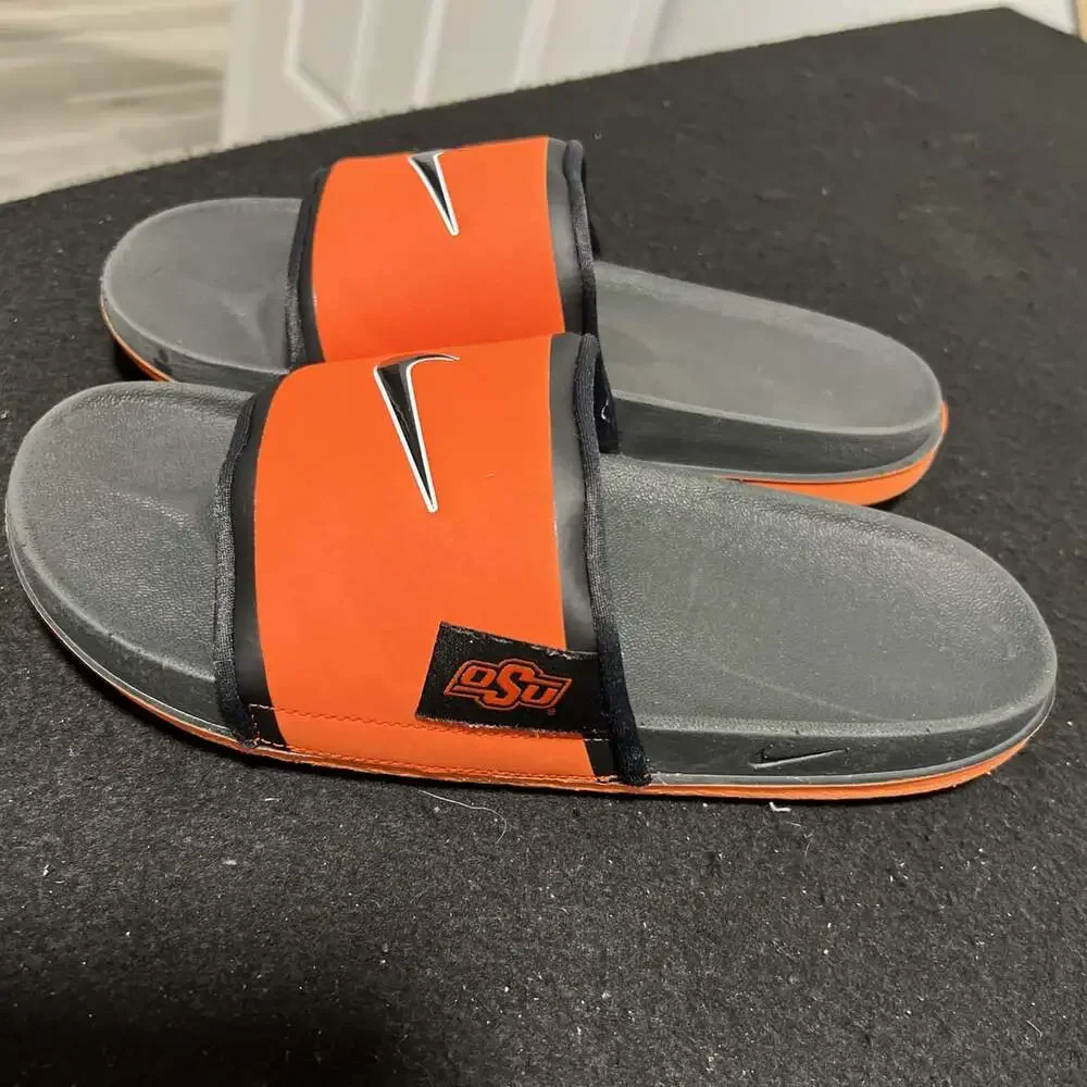 Nike Orange Oklahoma State OSU Offcourt Slides Sandals FN4306-800 Size 10 Men’s